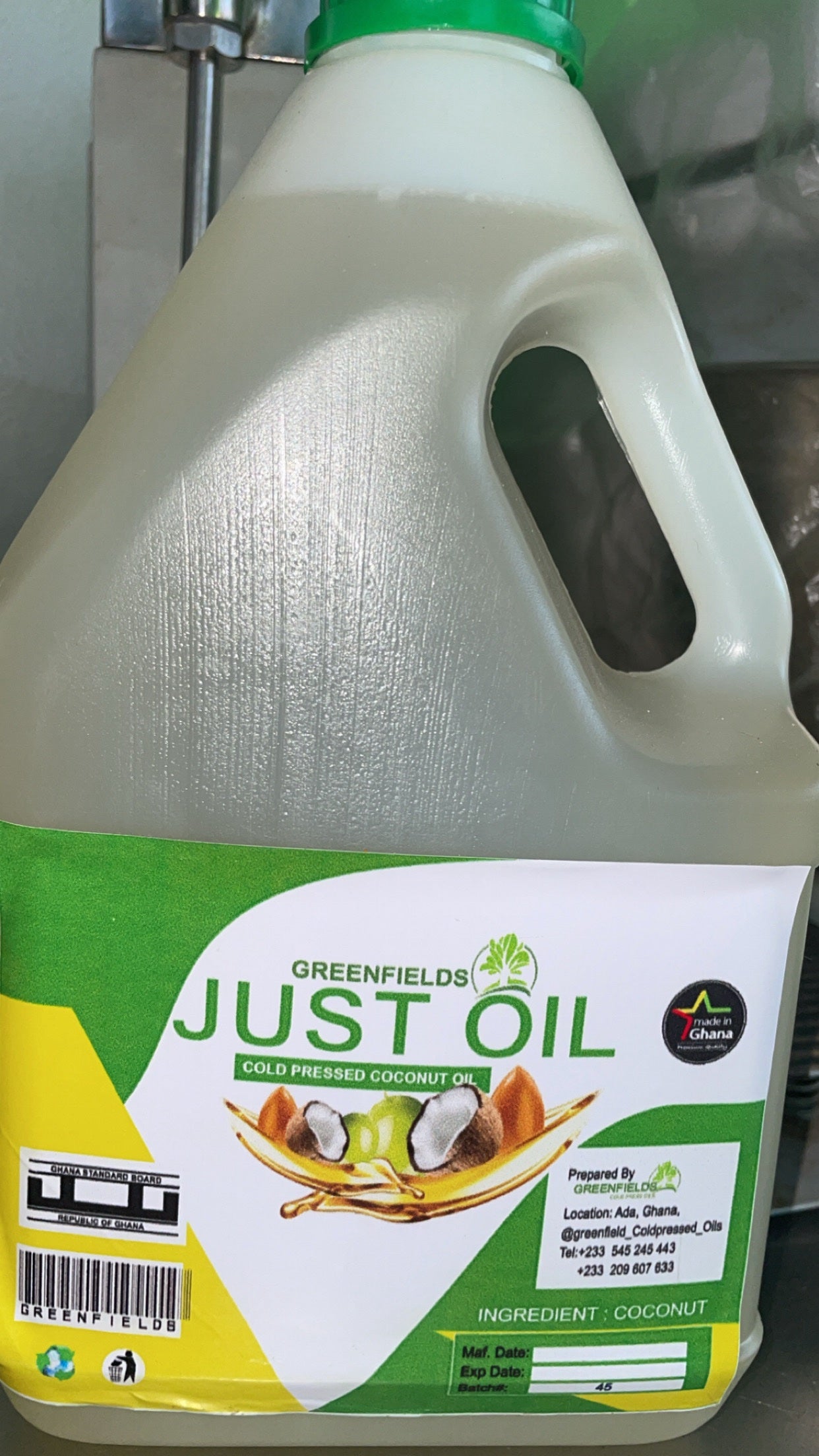 Cold pressed coconut oil 2 liters (MCT oil)